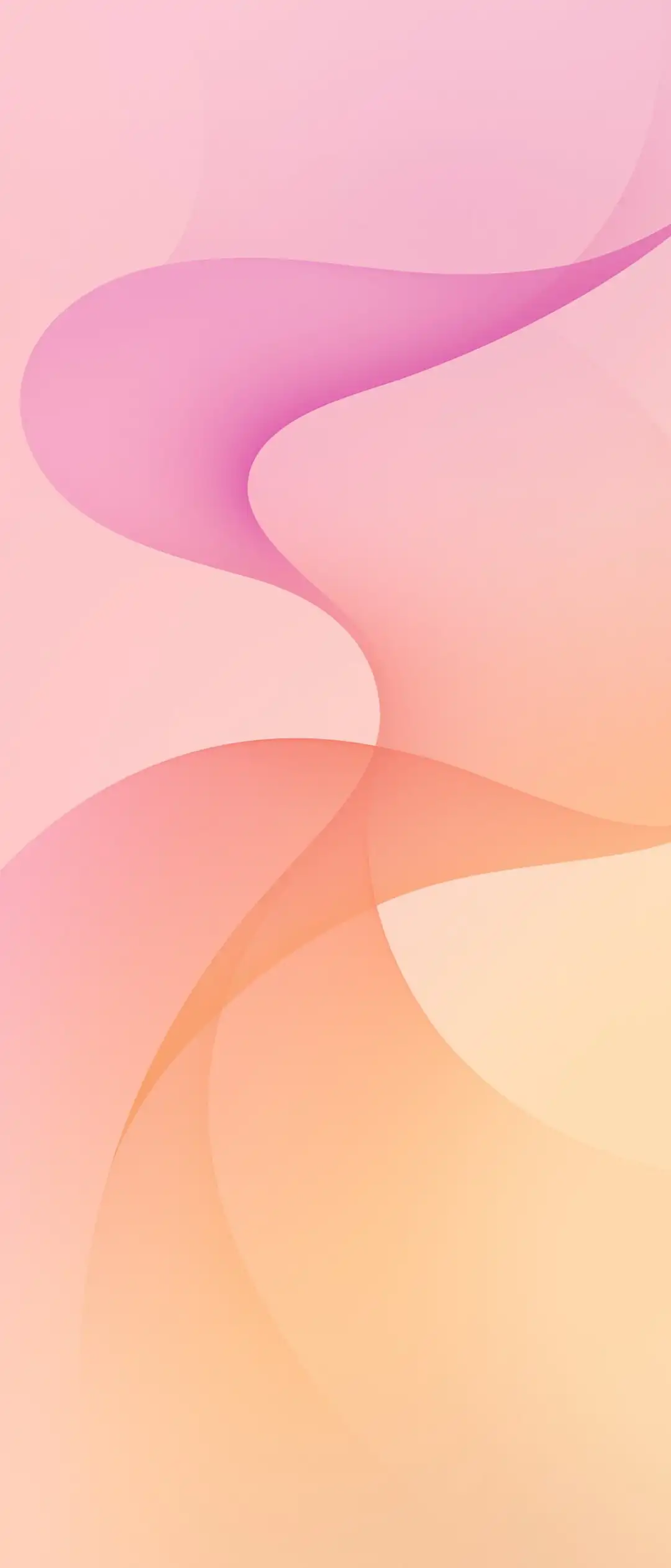 Pink Orange Curved Abstract