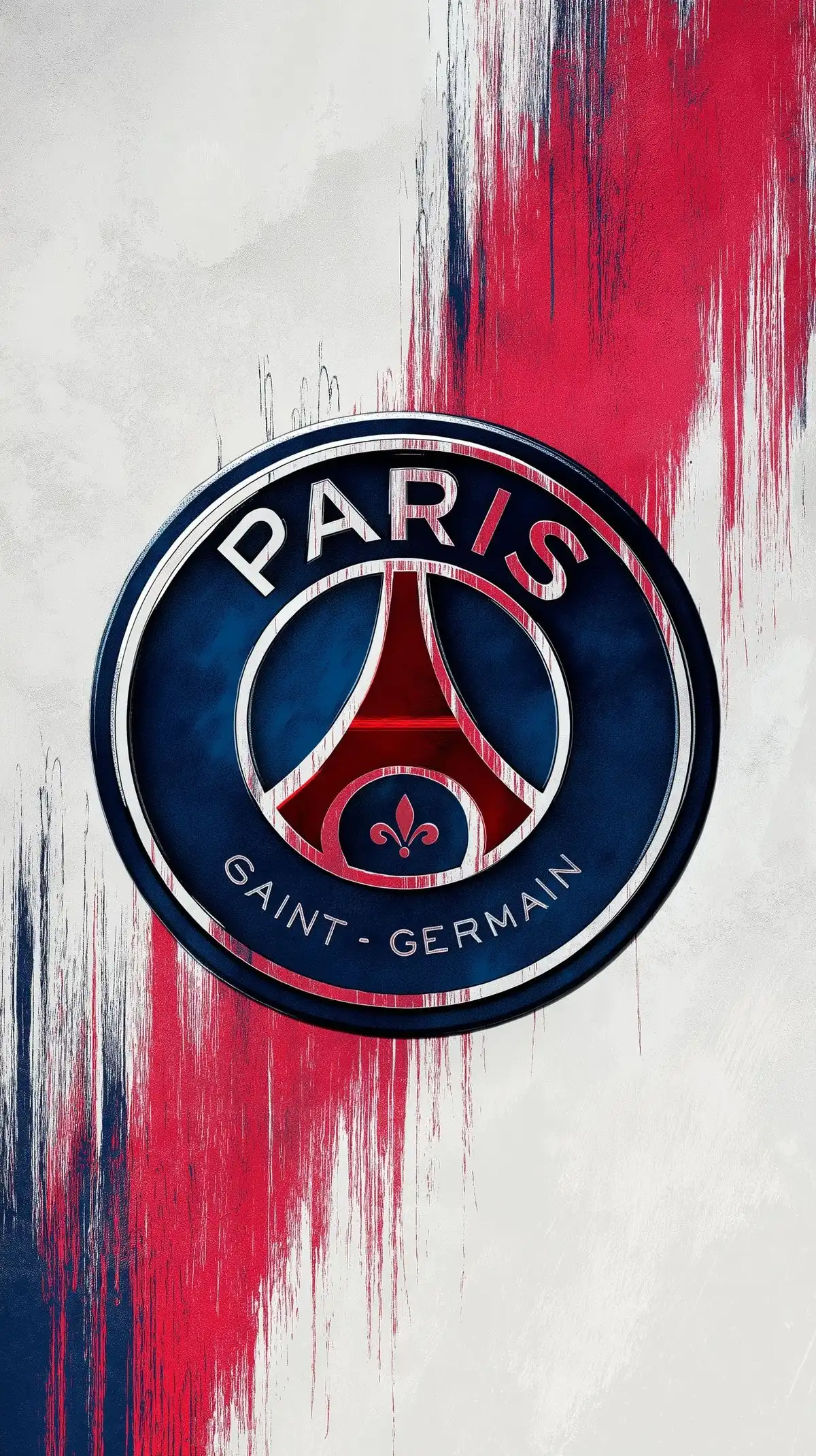 PSG Badge with Abstract Paint Texture