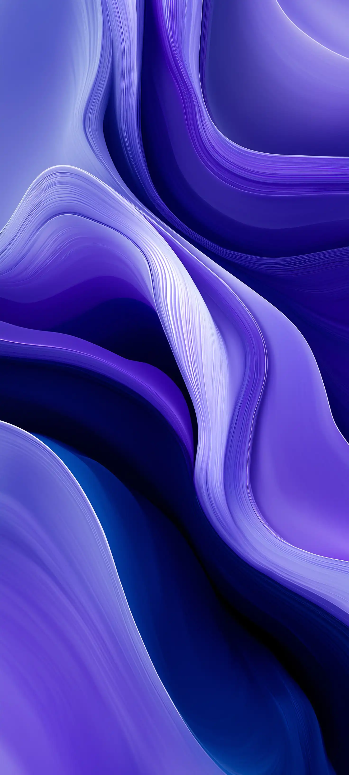 Purple Blue Smooth Fluid Wave Layers 4K