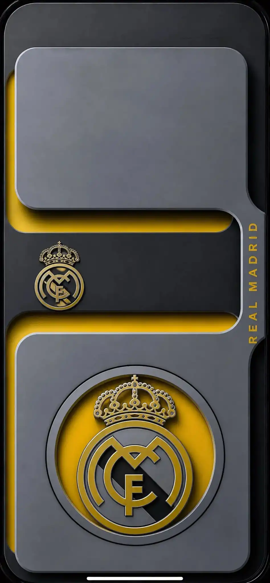 Real Madrid Crest Gold Gray