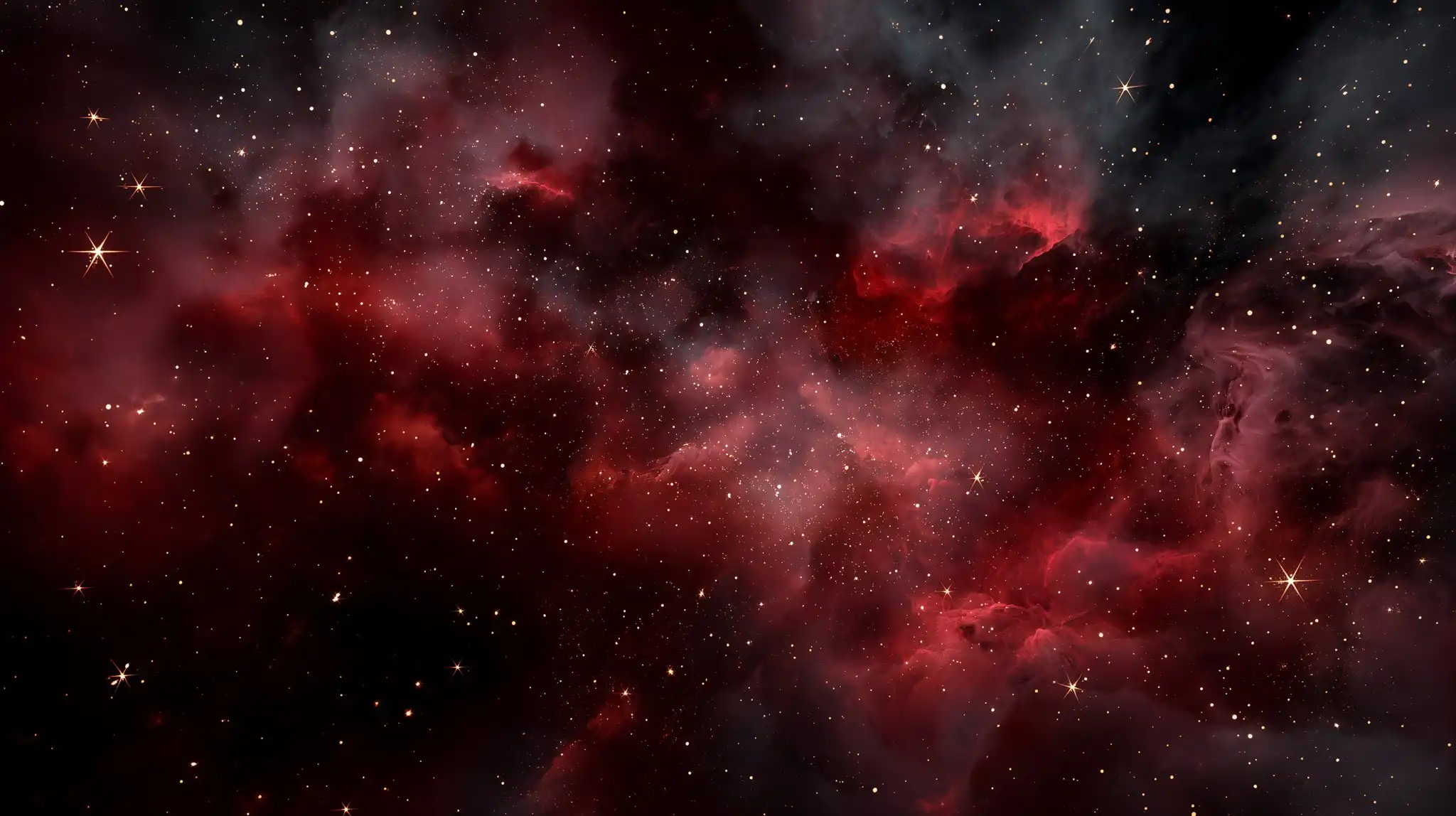 Red Nebula Cosmic Space Stars