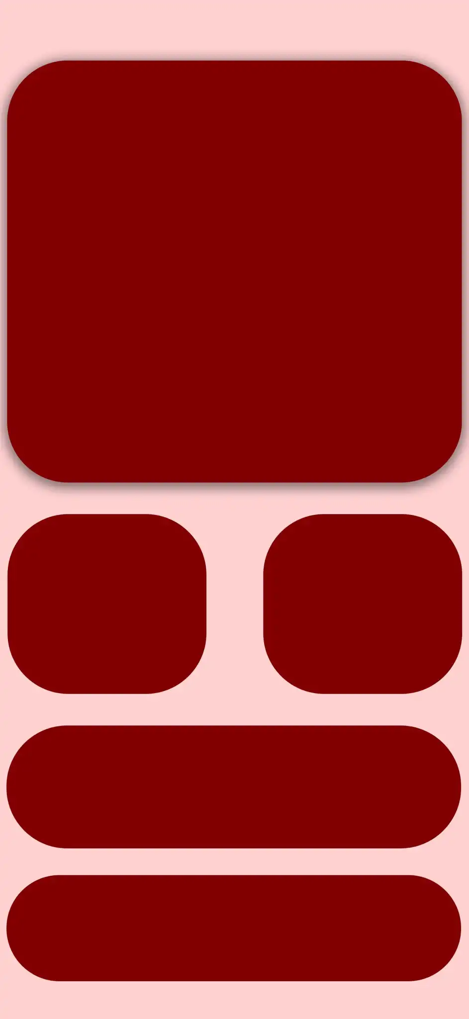 Red Rounded Rectangles on Pink