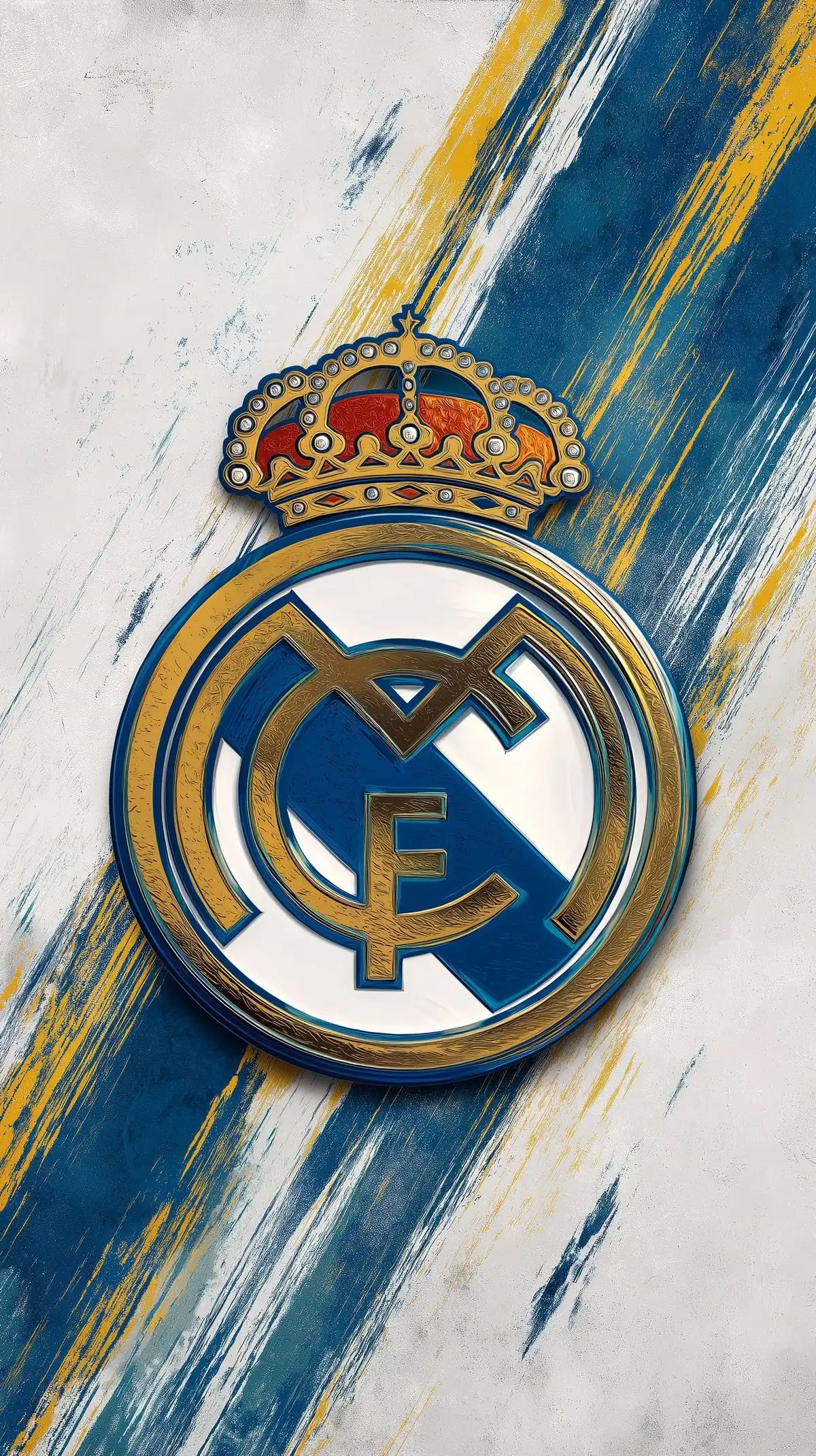Royal Crest of Real Madrid with Artistic Texture