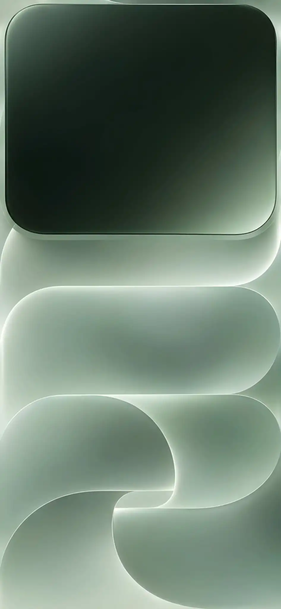 Sage Green Abstract Layered Curves HD