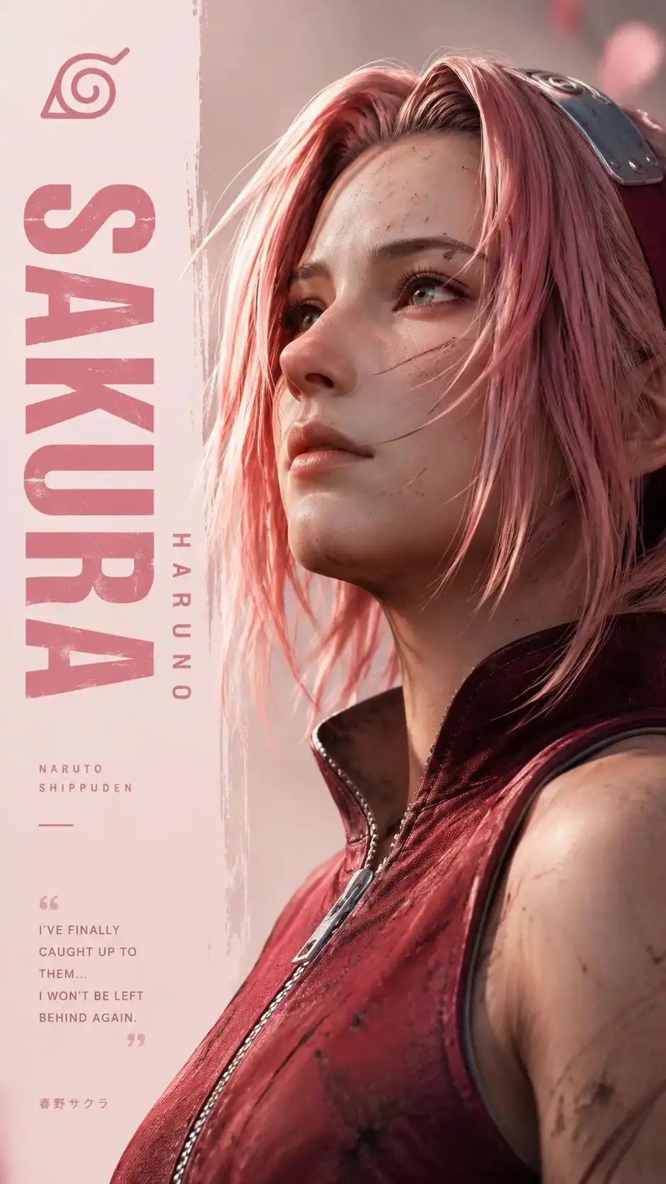Sakura Haruno Pink Hair Portrait