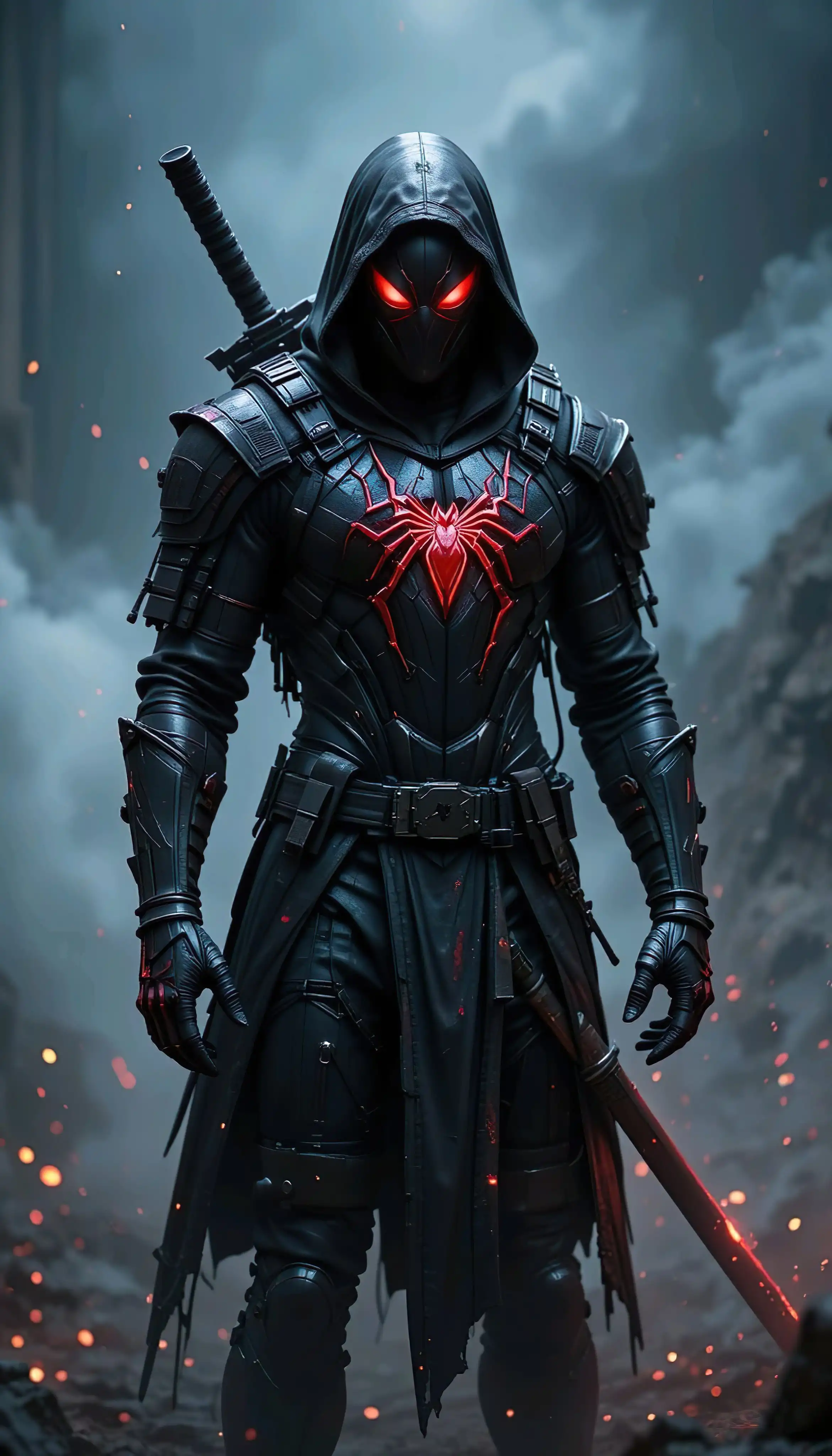 Scarlet Symbiote Spider Man Hooded Fury 4K