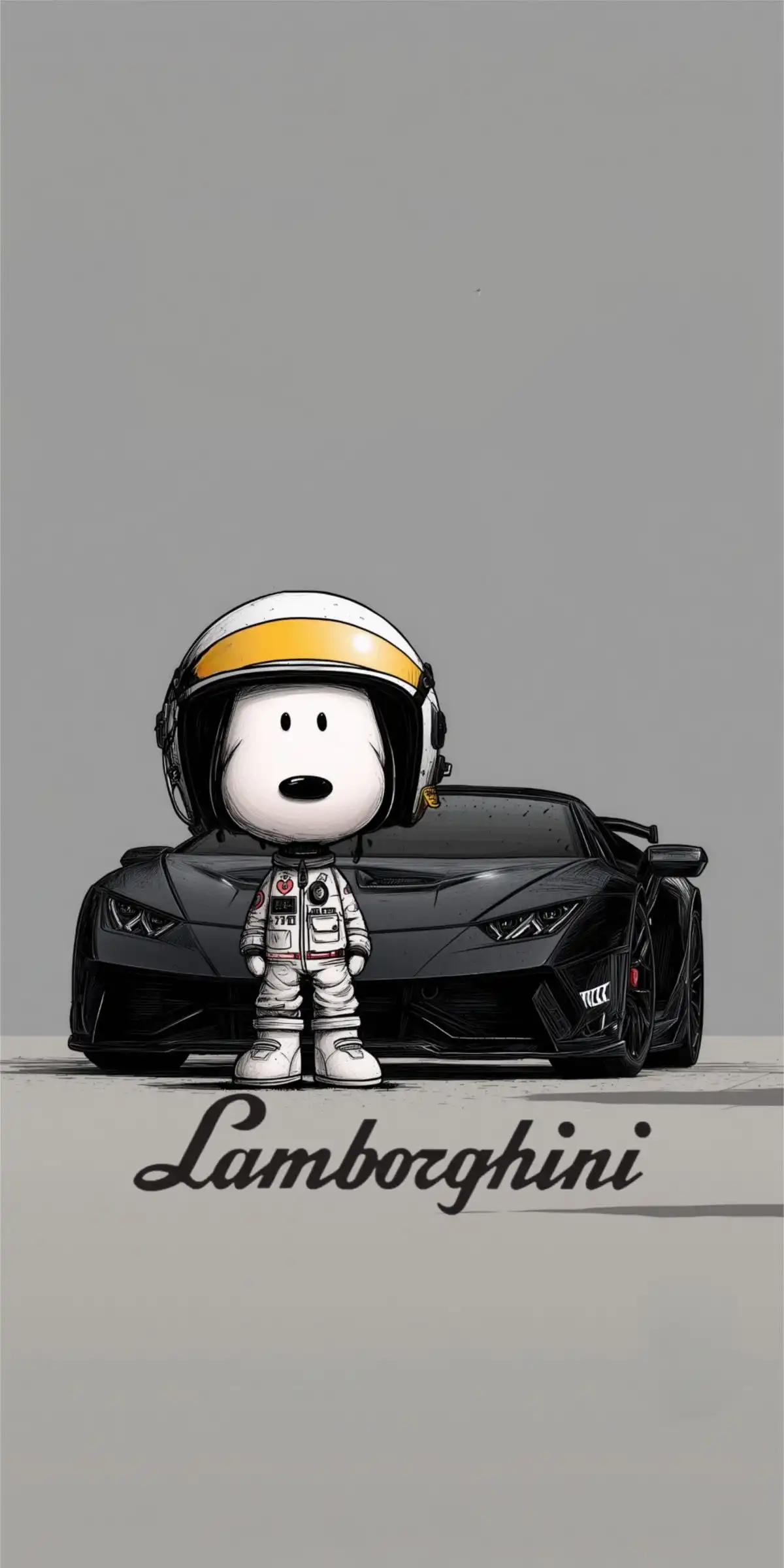 Snoopy Astronaut with Lamborghini Cool HD