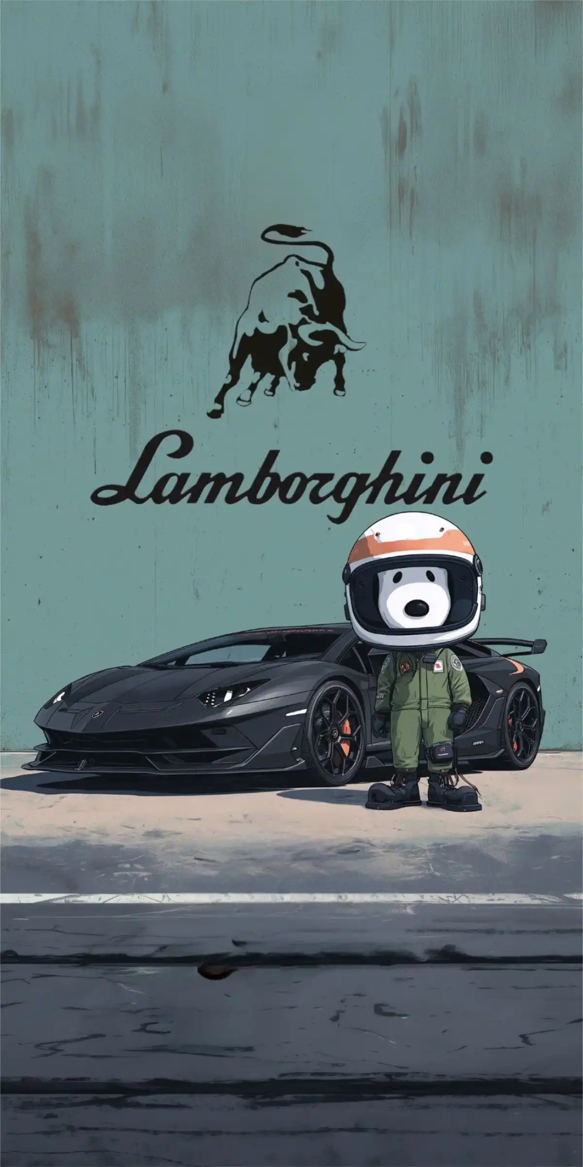 Snoopy Racing Suit with Lamborghini