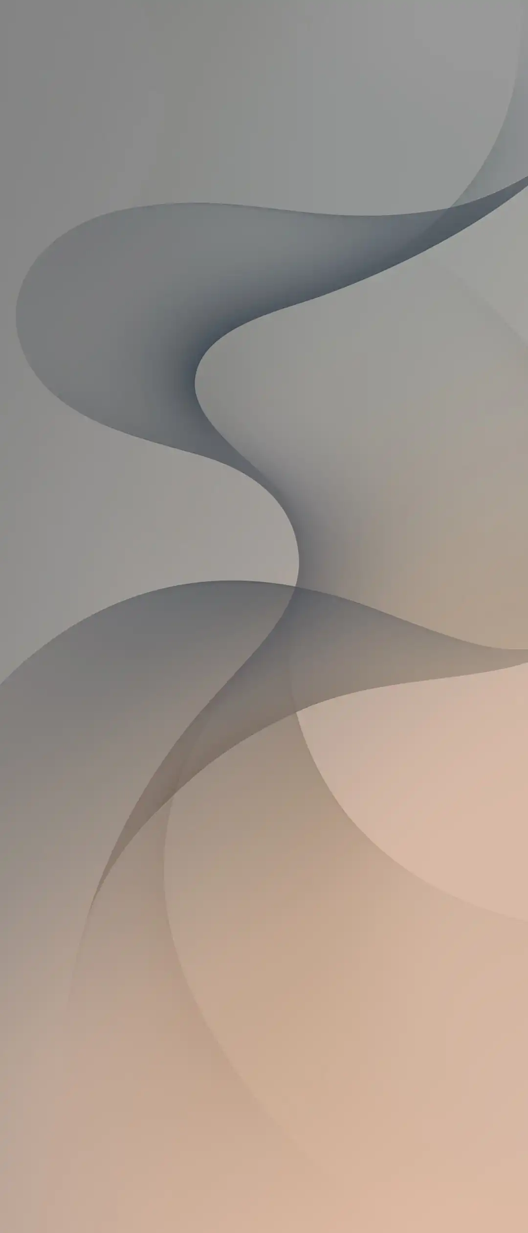 Soft Gray Beige Curved Abstract