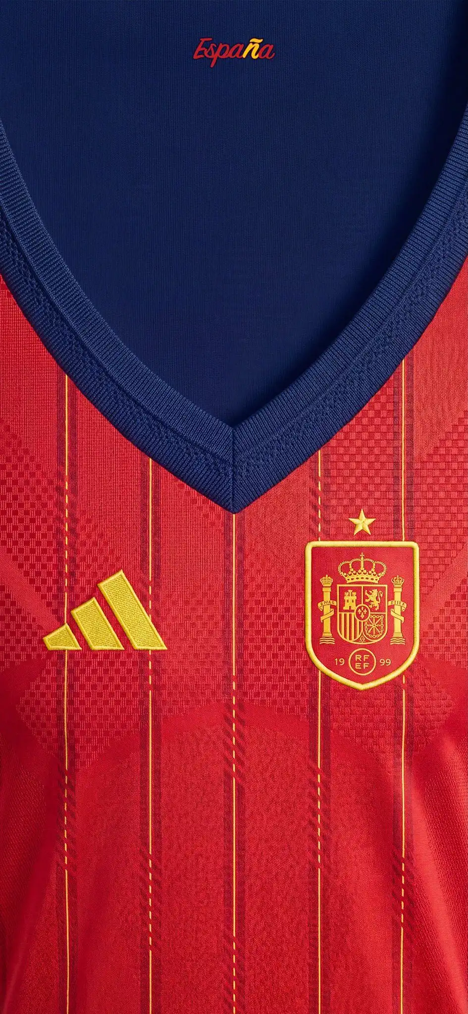 Spain National Team Red Jersey V Neck