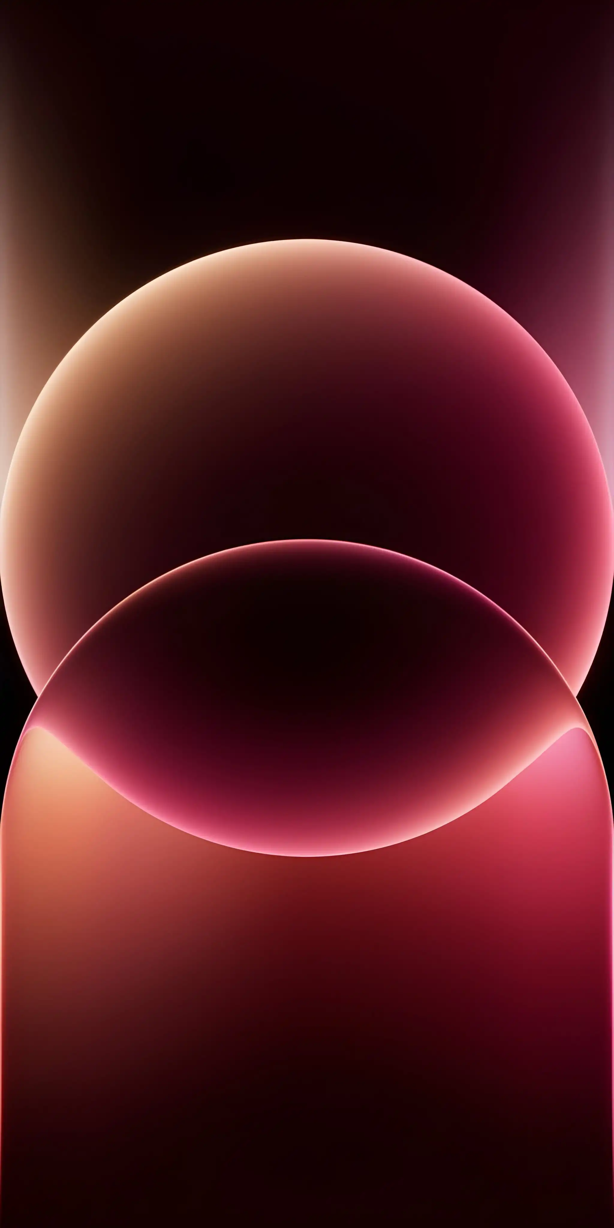 Sunset Amber Orb Glow Gradient 4K