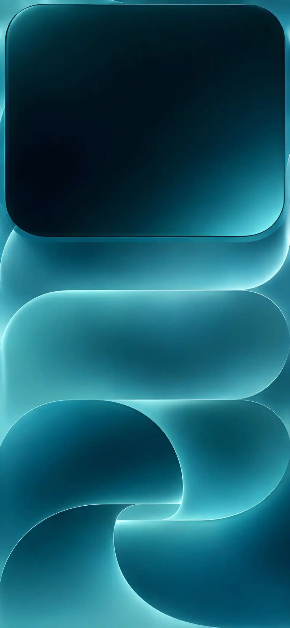 Teal Blue Abstract Layered Curves HD