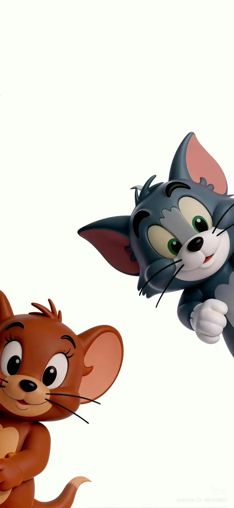 Tom and Jerry Iconic Duo White Background 4K