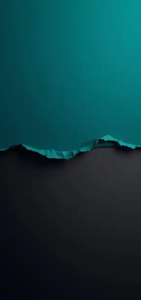 Torn Paper Design in Teal and Black