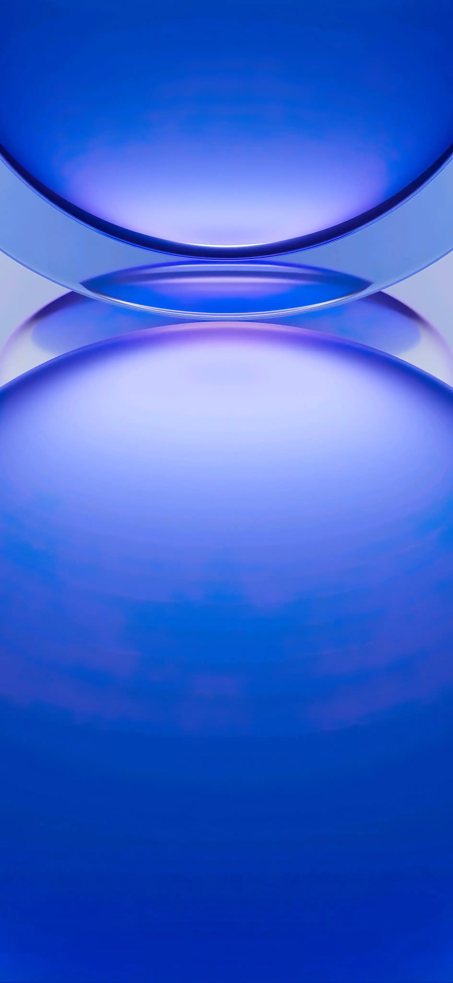 Twin Blue Spheres Mirror Reflection Glow 4K