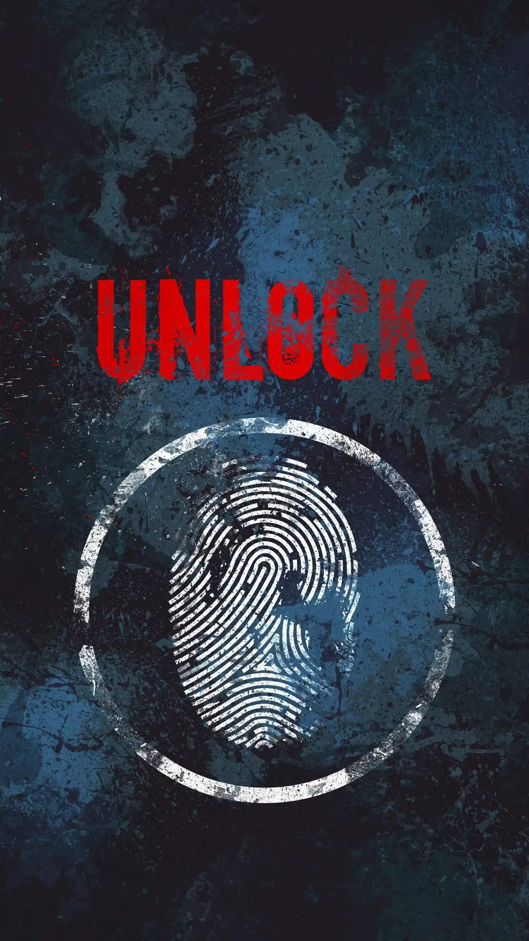 Unlock Fingerprint Grunge Dark 4K