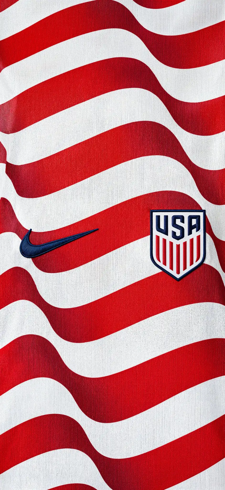 USA National Team Nike Red White Striped Jersey
