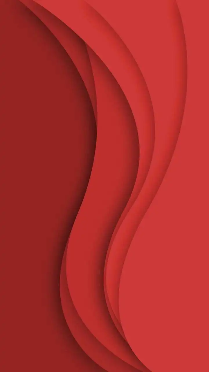 Vibrant Red Layered Curved Waves