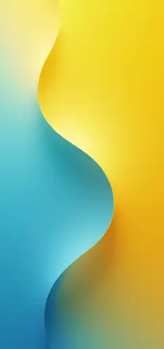 Vibrant Yellow to Blue Gradient Curve Abstract
