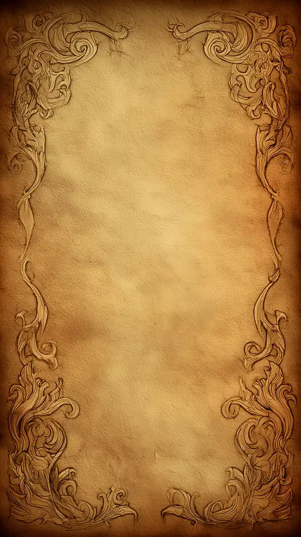 Vintage Ornate Leather Scroll Frame 4K