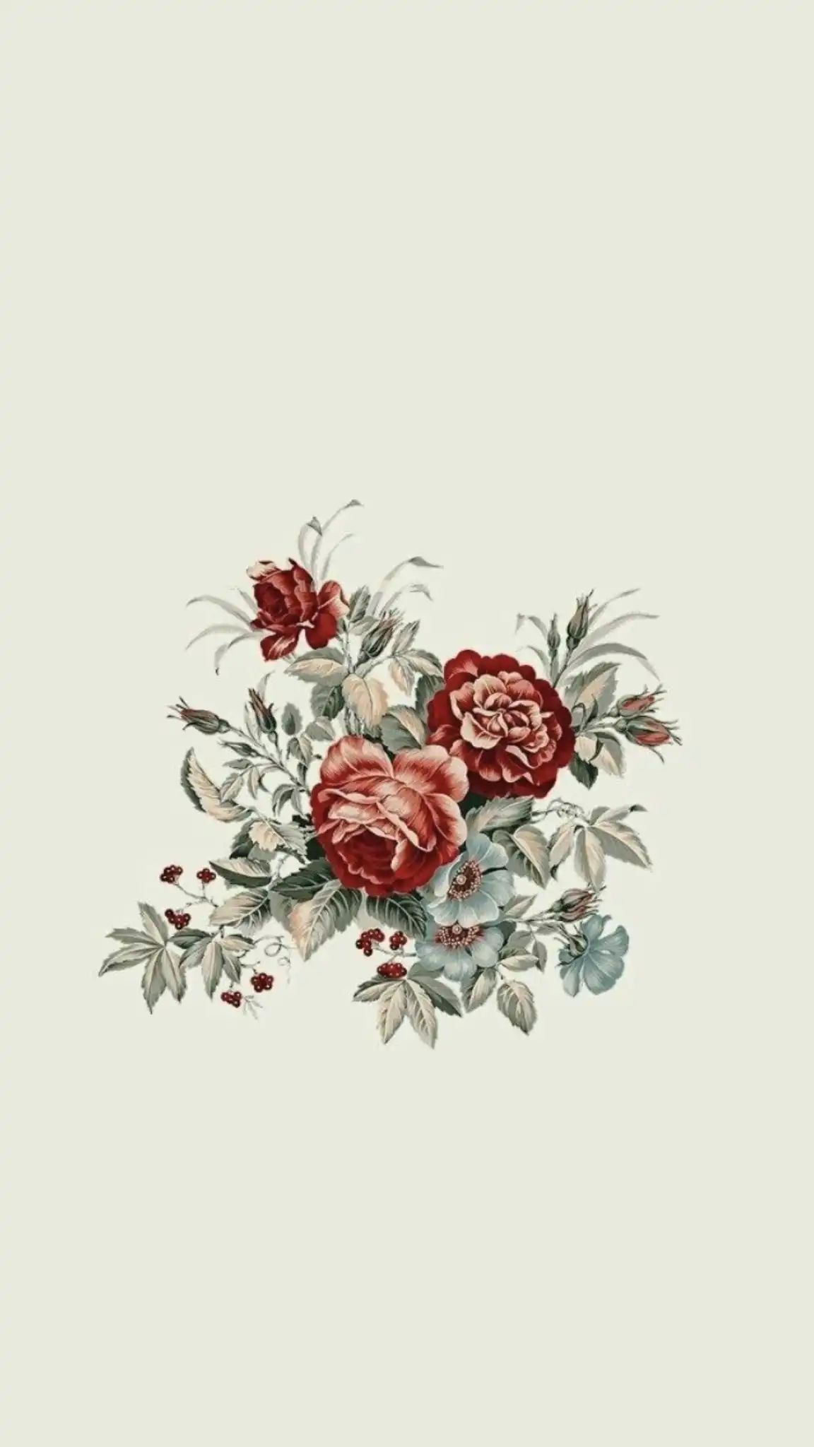 Vintage Red Roses Floral Bouquet HD