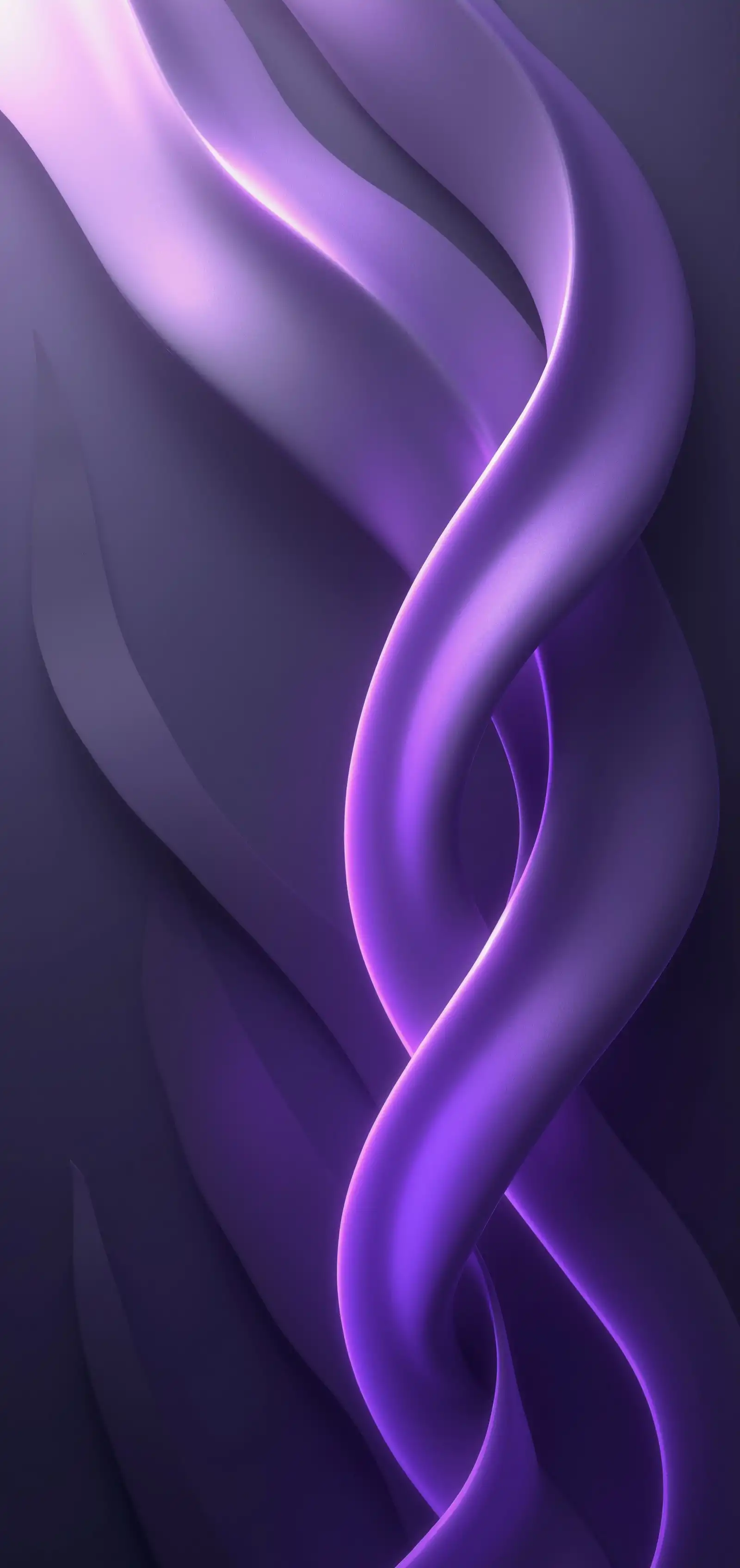 Violet Lavender Fluid Silk Waves Glow 4K