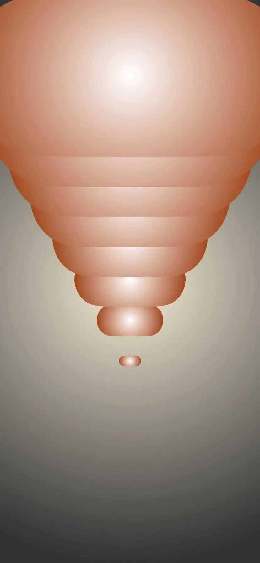 Warm Peach Concentric Rounded Abstract
