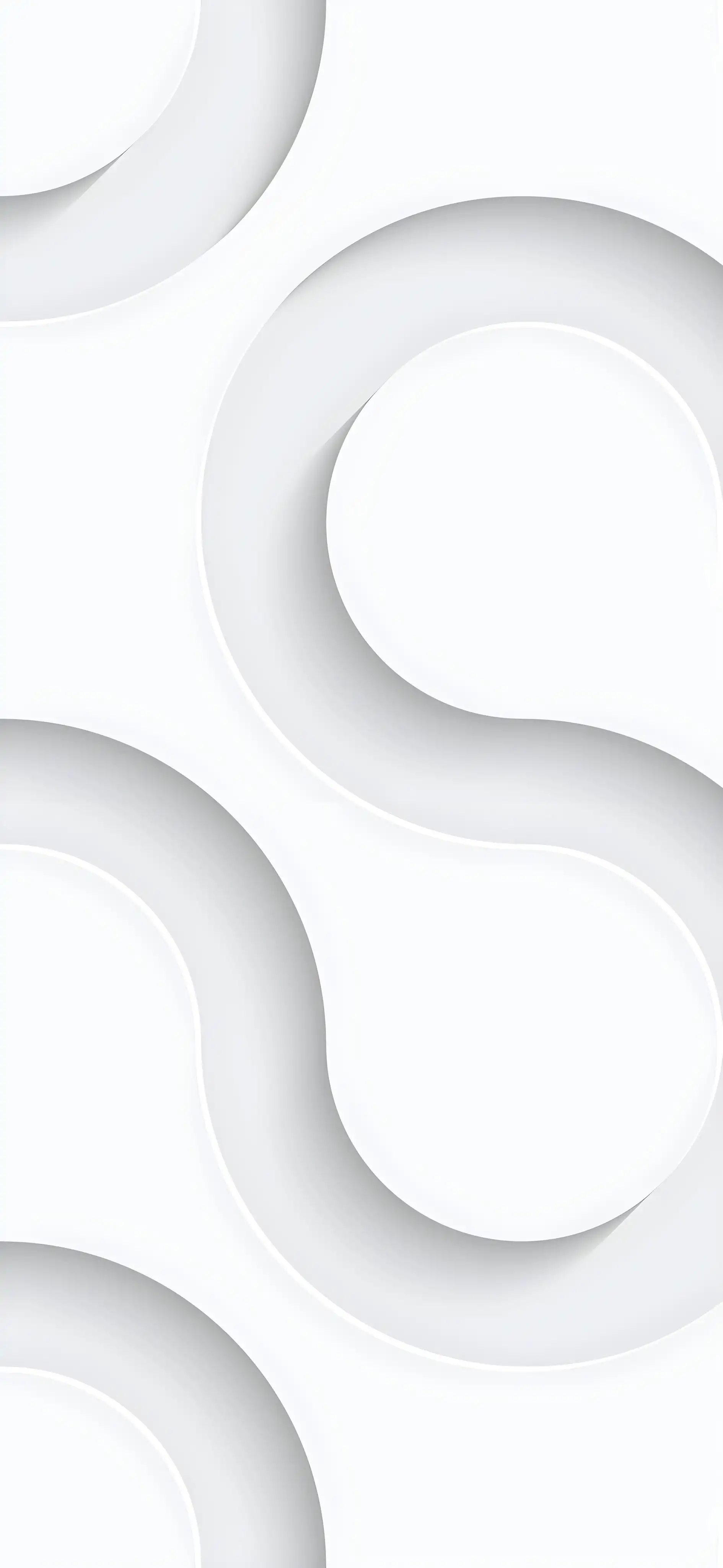 White 3D Abstract Wavy Background with Shadows