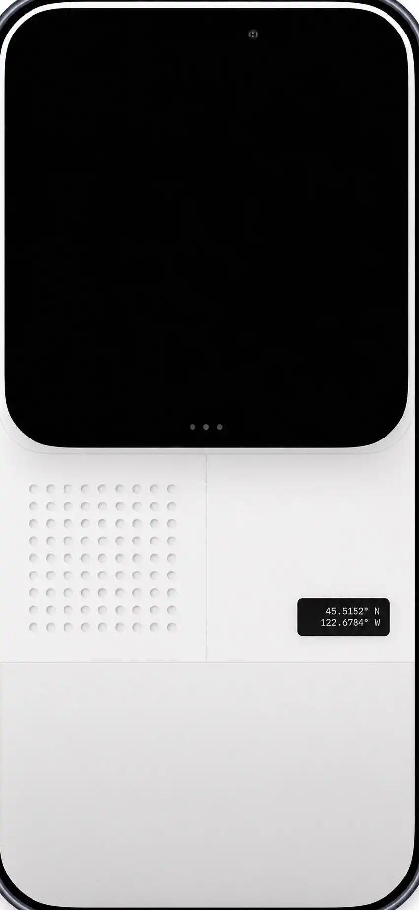 White Minimal Device GPS Coordinates 4K