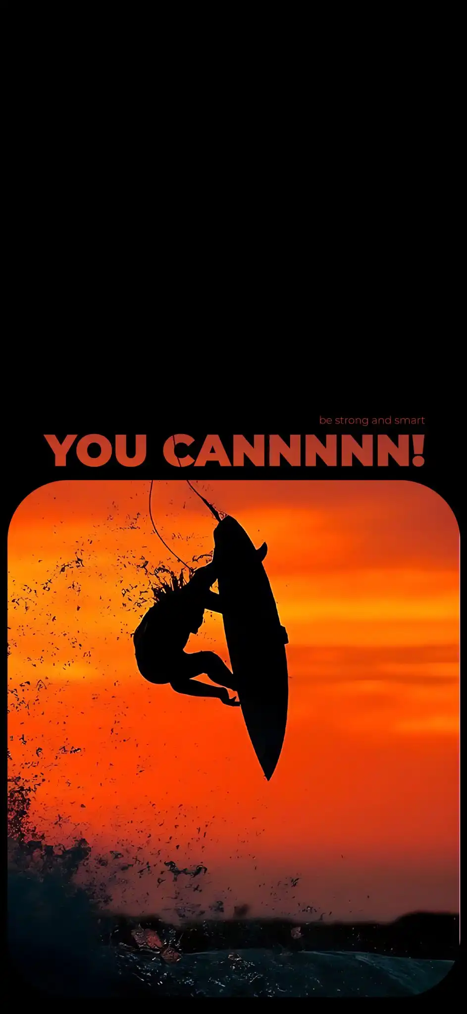 You Can Do It Motivational Surfer Sunset